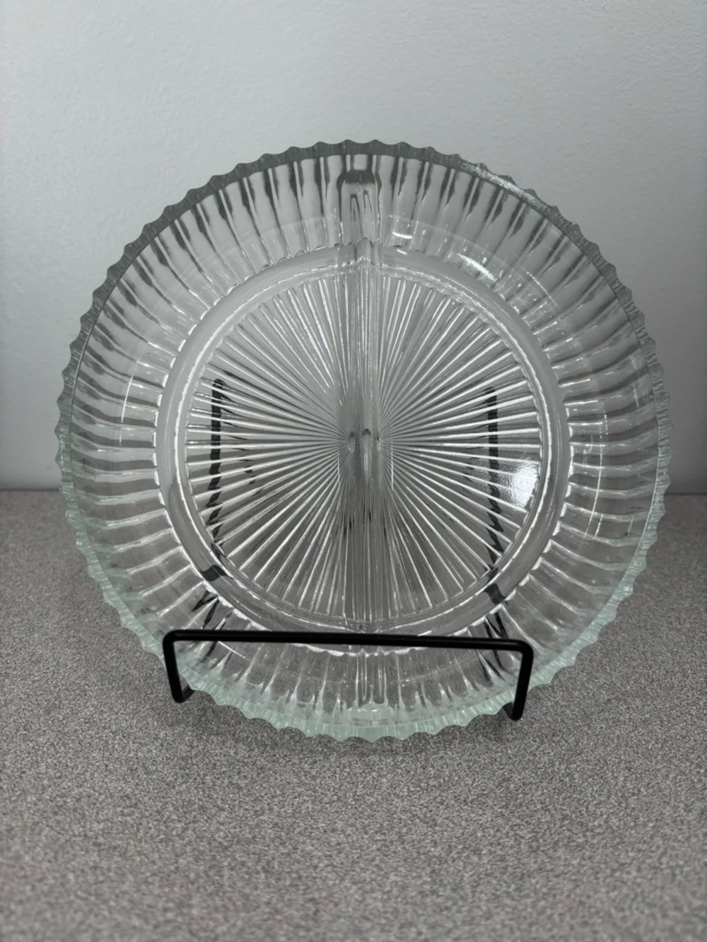 Anchor Hocking Clear Glass Divided Serving Plate
